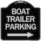 Signmission Boat Trailer Parking W/ Right Arrow Heavy-Gauge Aluminum Sign, 18" x 18", BS-1818-24294 A-DES-BS-1818-24294 - alternate 1